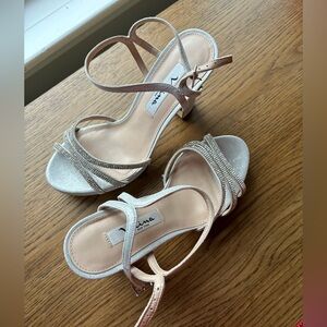 Elegant Silver studded dress heels